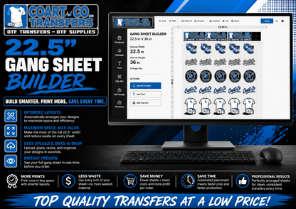 22.5" DTF GLITTER GANG SHEET BUILDER
